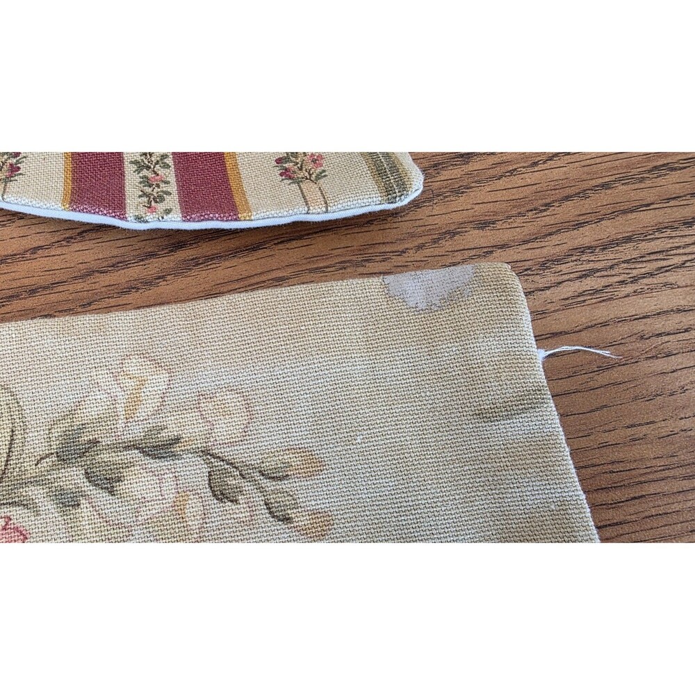 Country Curtains Floral Beige 100% Cotton Made in USA Pair 52"x14" Discontinue - Picture 6 of 8